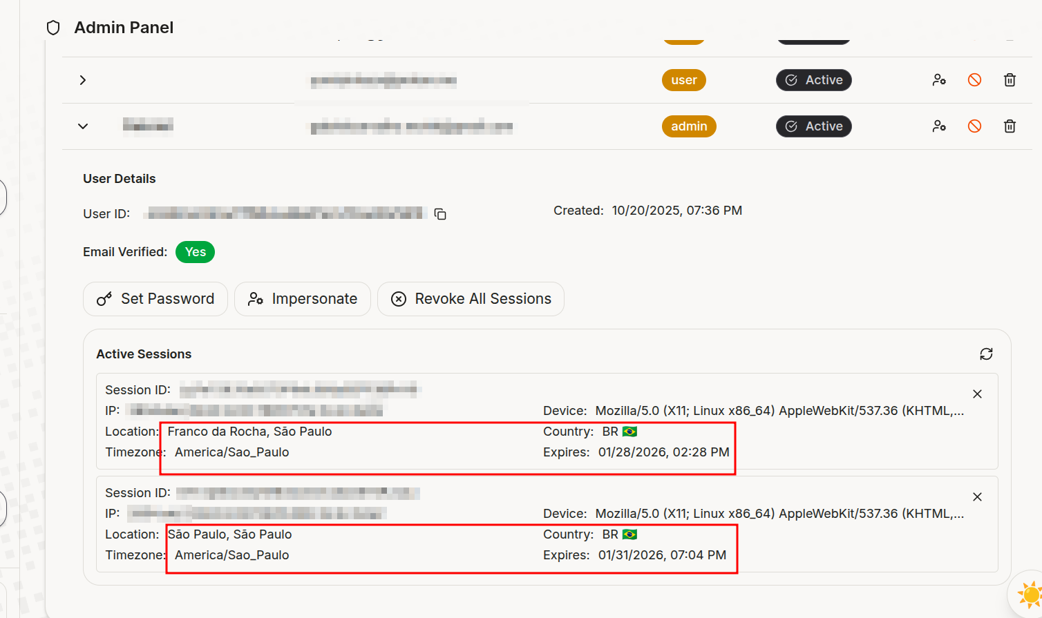 Geolation info fetched at fronend