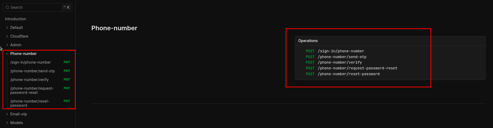 phoneNumber endpoints